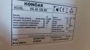 Frižideri: Mini frižider KONČAR – kompaktan, beli, jednokrilni model. Ključne — 7