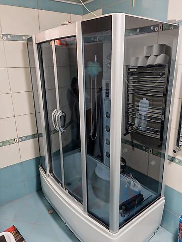 Hidromassajlı duş kabini - Ölçü: təxmini 120x80 sm (asimmetrik oval