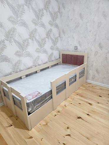astara mebel: Uşaq/yataqxana üçün tək nəfərlik taxt çarpayı - Ölçü: təxmini 90x190 — 1