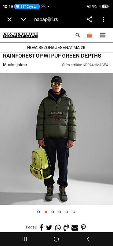 nike air max pulse cena: Napapijri muška jakna – Rainforest OP WI Puf, boja Green Depths (šifra — 1