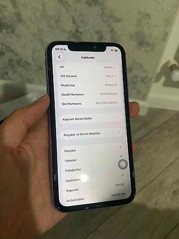 iphone 13 256gb: IPhone 11, 128 GB, Matte Gold, Kredit, Qırıq, Simsiz şarj — 3