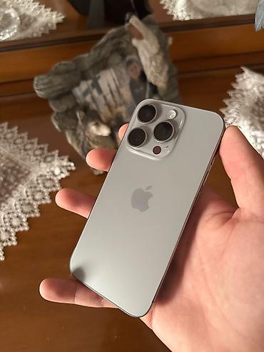 iphone 15 pro max satis: IPhone 15 Pro, 256 GB, Natural Titanium, Sənədlərlə — 3