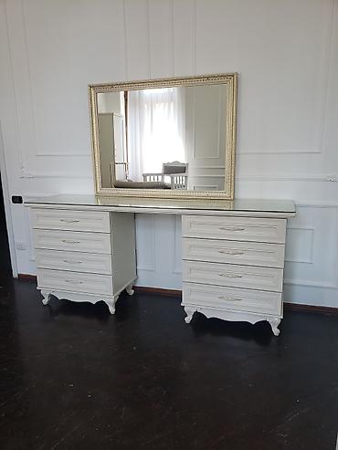 reception masa: Klassik üslubda makiyaj/console dəsti Vizajistlər üçün dəst güzgü ilə — 1