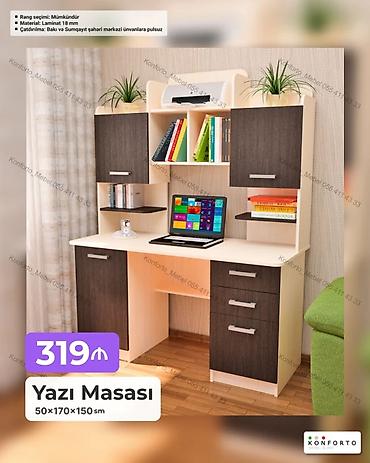 Ev və bağ: Düz masa, Stulsuz, Polkalı, Siyirməli, Sadə laminat — 1