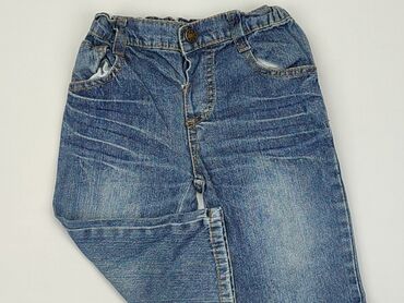 Jeansowe: Spodnie jeansowe, 9-12 m, stan - Zadowalający