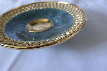 Činije: STARA DEKORATIVNA KERAMIČKA POSUDA ZA VOĆE, TANJIR | Stara keramička — 2