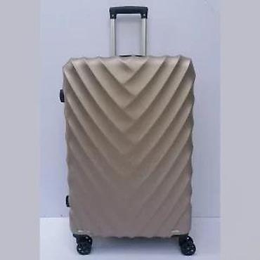 Putni koferi i torbe: Tvrdi kofer na točkićima – zlatno/bež - Materijal: čvrsta — 10