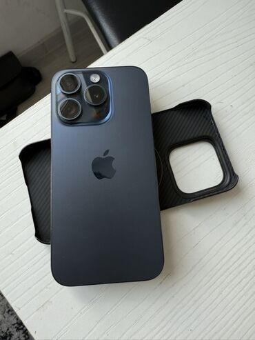 iphone 9 цена в бишкеке: IPhone 15 Pro, Б/у, 128 ГБ, Blue Titanium, Зарядное устройство, Чехол, Коробка, 92 %