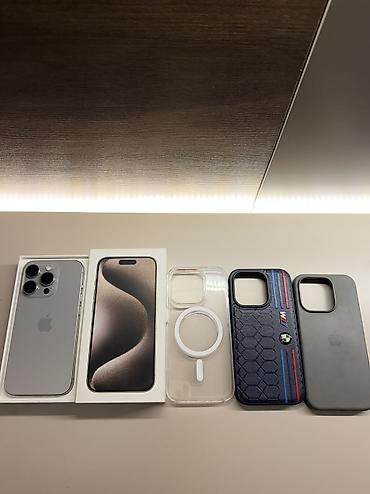макбук про 2020: IPhone 15 Pro, Б/у, 256 ГБ, Natural Titanium, Чехол, Коробка, 83 % — 2