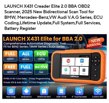 Alati za automobile: Novo - LAUNCH X431 CRE Elite V2.0 BBA za BMW, Benz, Audi Novo - — 6