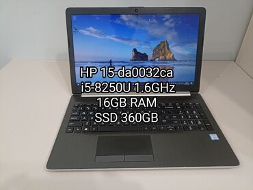 hp laser: Ноутбук, HP, 16 ГБ ОЭТ, Intel Core i5, 15.6 ", Колдонулган, эс тутум SSD