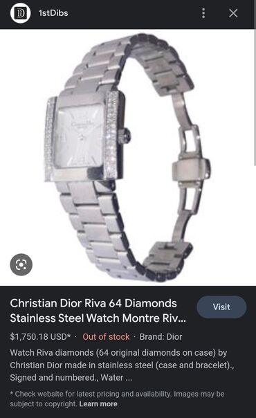 Ručni satovi: Klasični sat, Dior, Unisex — 2