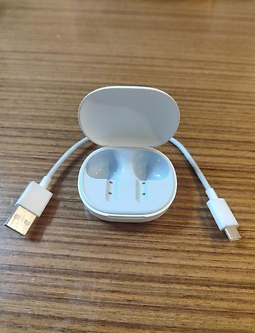 tws: Redmi buds 4 lite simsiz qulaqlıq – ağ rəngdə şarj qabı və şarj kabeli — 1