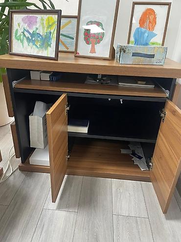 Ofis dəst mebeli: Ofis mebel dəsti – iş otağı üçün funksional və geniş saxlama həlli — 5