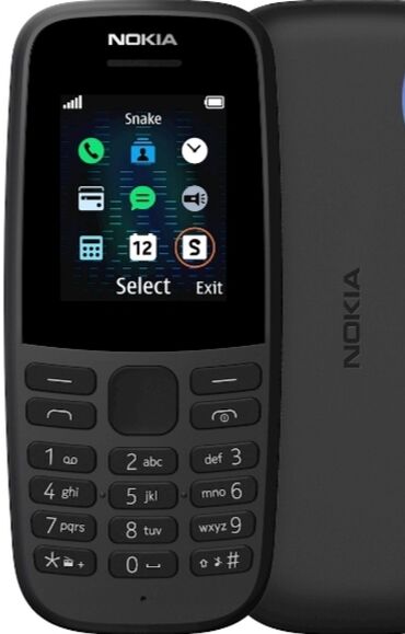 nokia 105: Nokia 105 4G, 2 GB, цвет - Черный, Кнопочный