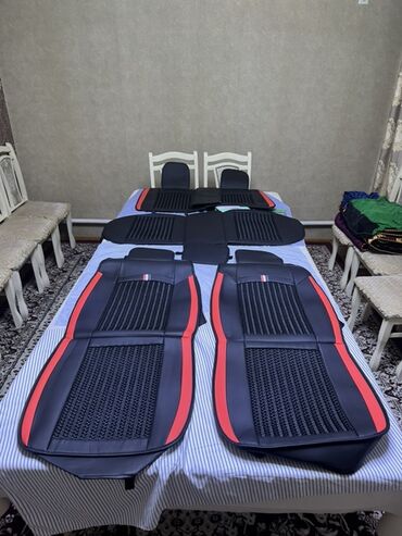 чехол тент на машину: Чехлы Экокожа, С подушкой, цвет - Черный, Universal Seat cover, Новый, Самовывоз