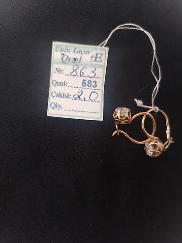 Sırğa, Sarı qızıl, 583 Əyar, 2 g