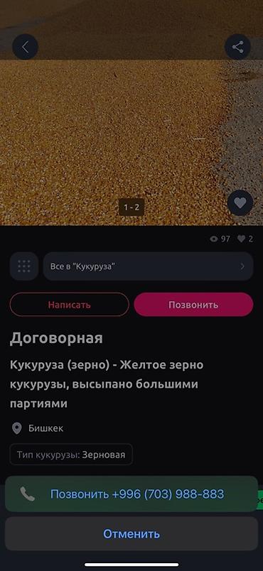 бишкек метал: Кукуруза (зерно) — желтое цельное сухое зерно, высыпано большими — 1