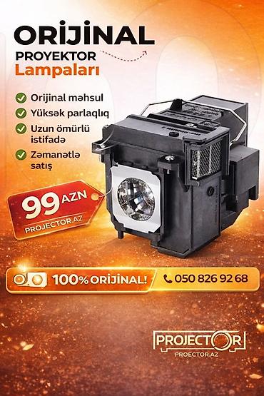 Projektorlar: Orijinal proyektor lampaları – 100% orijinal Xüsusiyyətlər: - Yüksək — 1