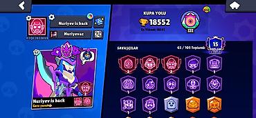 yopmail hesapları: Brawl Stars hesabı – “Nuriyev is back” - Kuboklar: 18,552 (maksimum — 3