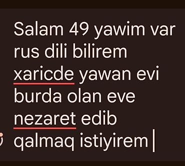 bağ evinə baxıcı: Xaricdə yaşayanlar üçün evə nəzarət xidməti – 49 yaş – Rus dilini — 1