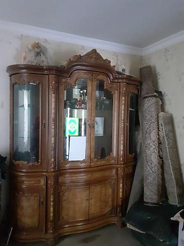 uşaq dolabi: Klassik üslubda iri vitrin-bufet - Material: ağac (təbii teksturalı) — 1