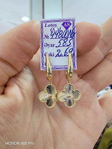 qızıllar: Sırğa, Sarı qızıl, 585 Əyar, 269 g — 4
