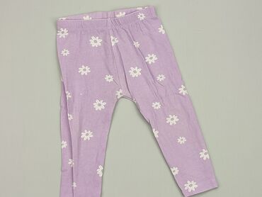 legginsy bawełniane w kwiaty: Leggings, So cute, 9-12 months, condition - Good