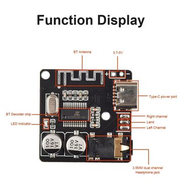 аудио переходник: Bluetooth модуль 5.0 без китайских звуков без микрофона звонки