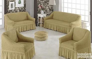 Prekrivači za nameštaj: Set rastegljivih navlaka sa karnerima – trosed, dvosed i fotelja — 2