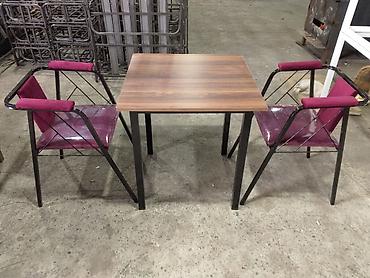 kafe stul: Mətbəx üçün, Yeni, Açılmayan, Kvadrat masa, 4 stul — 3