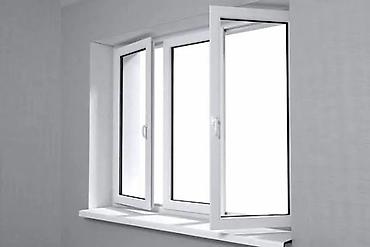 Plastik pəncərələr: Yeni İkiqat şüşə paketi Plastik pəncərə, Еni: 2 sm, Uzunluğu: 5 sm, Pulsuz quraşdırma — 24