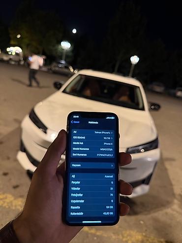 iphone 5 es: IPhone X, 64 GB, Gümüşü, Face ID — 6