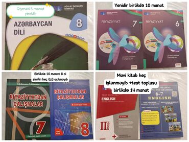 8 ci sinif rus dili kitabi derslik: Hər biri demək olarki heç istifadə olunmayıb kitabların belə baha