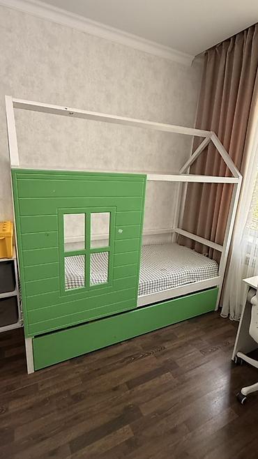 2 ярусные кровати: Детская односпальная кровать, Б/у, Для девочки, Для мальчика, С бортиком, МДФ, Самовывоз — 4