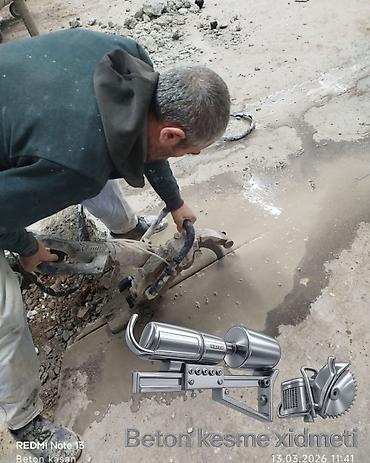 Beton işləri: #Betonkesme #betondeşmə Beton kubik kərpic - dən kəsim deşim — 4