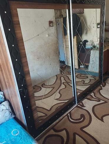 taxta otaqlar: Güzgülü sürgülü şkaf və başlıq dəsti - Model: iki qapılı sürgülü — 1