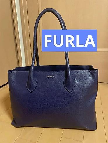 Çantalar: FURLA çantası – klassik tote model - Rəng: tünd bənövşəyi/dərin indigo — 2