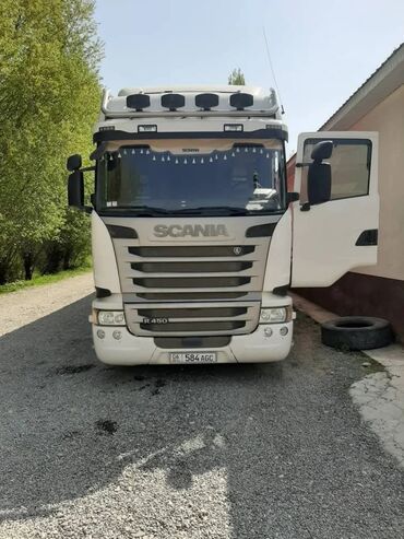 дав тягач: Сүйрөгүч, Scania, 2015 г., Тенттелген