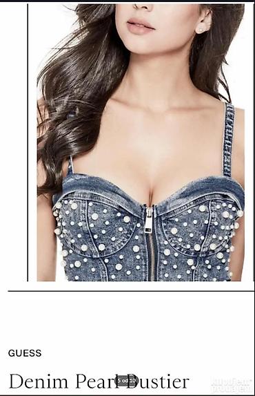 Topovi: Atraktivan Guess original nov korset od teksasa sa biserima, M — 3
