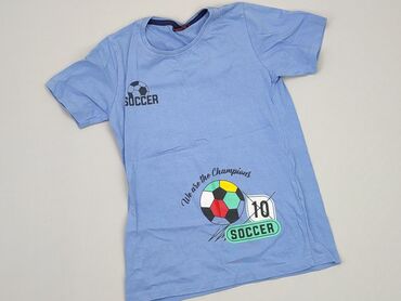 blekitna koszula: T-shirt, 8 years, 122-128 cm, condition - Good