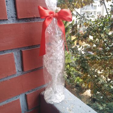 Čaše: Dekorativne čaše za šampanjac – ručni rad, poklon pakovanje - — 4