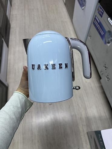 kettle: Электрический чайник UAKEEN, голубой - Объем: до 2,0 л (шкала на — 2