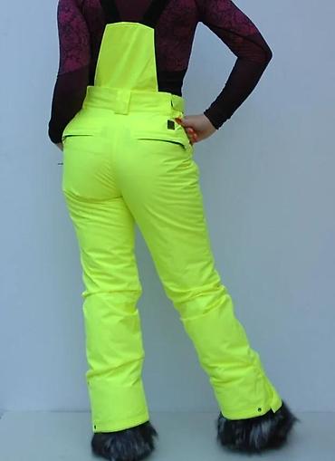 Ski pantalone: Ženske skijaške pantalone u jarko neon žutoj boji, dizajnirane za — 5