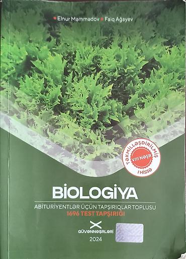 Kitablar və jurnallar: Məhsul: “Biologiya – Abituriyentlər üçün tapşırıqlar toplusu” — 1