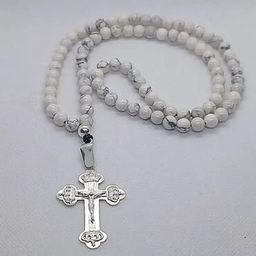 Ogrlice: Lančić, Handmade, Materijal: Kristal, Perlice, Srebro — 14