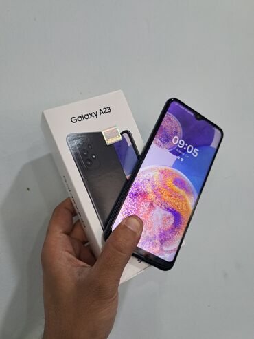 işlənmiş telefonlar samsung: Samsung Galaxy A23 5G, 64 ГБ, цвет - Черный, Отпечаток пальца, Face ID