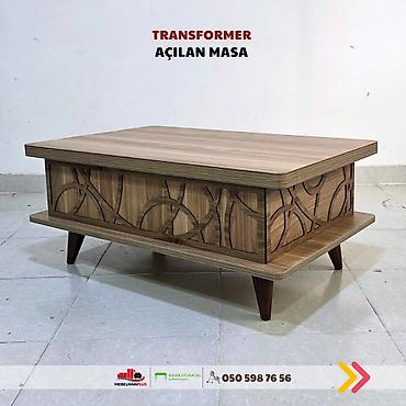 Masalar: Jurnal masası, Yeni, Transformer, Dördbucaq masa — 2