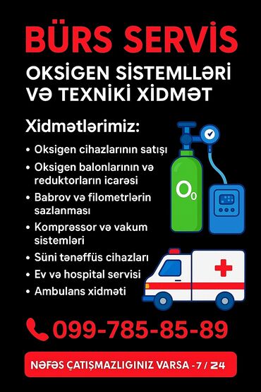 İnformatika: BÜRS SERVİS – Oksigen sistemləri və texniki xidmət Təqdim olunan