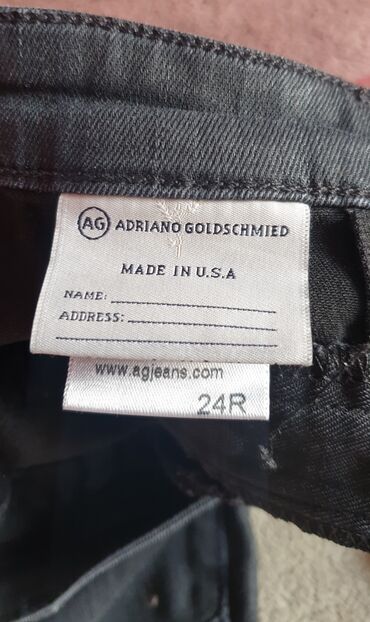 Pantalone: ADRIANO GOLDSCHMIED AG moto biker jeans bajker farmerke, crne — 3